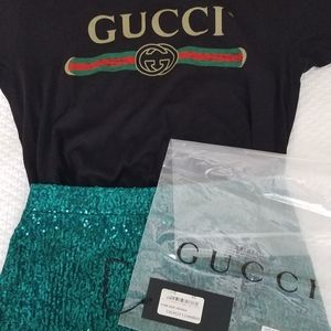 Gucci Oversized Distressed Logo T Shirt XS